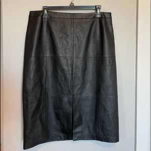 White House Black Market Faux Leather Pencil Skirt
